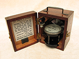 Negretti & Zambra, London medium speed Air Meter in mahogany case